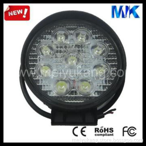 New design Oval 27W led work light,9pcs high power Cree led work light